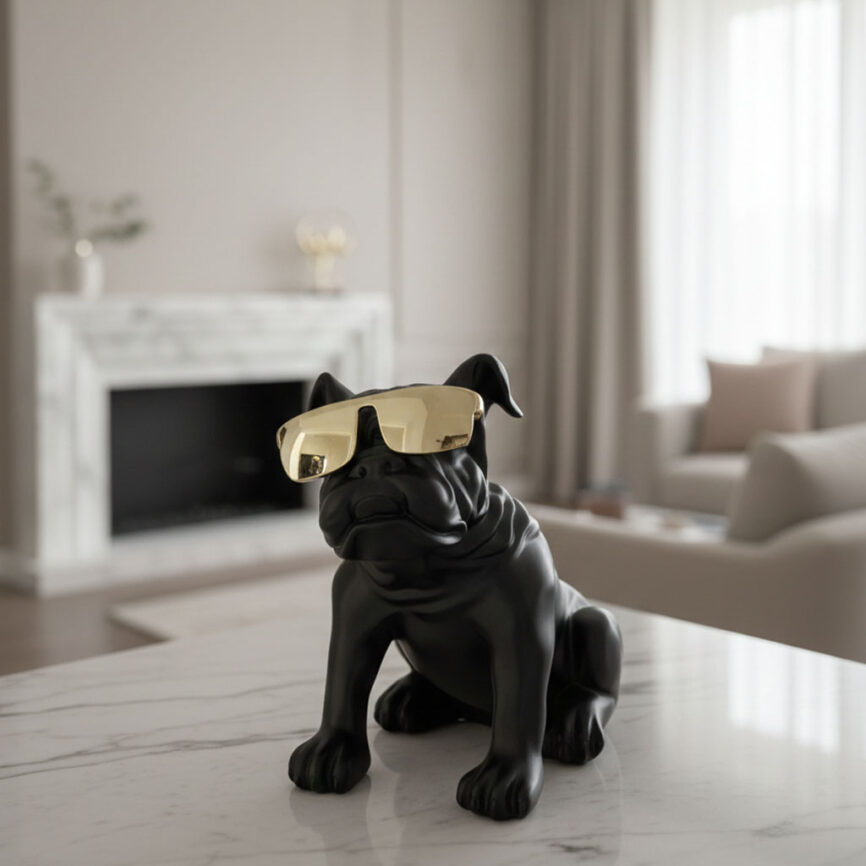 Black Dog Figurine
