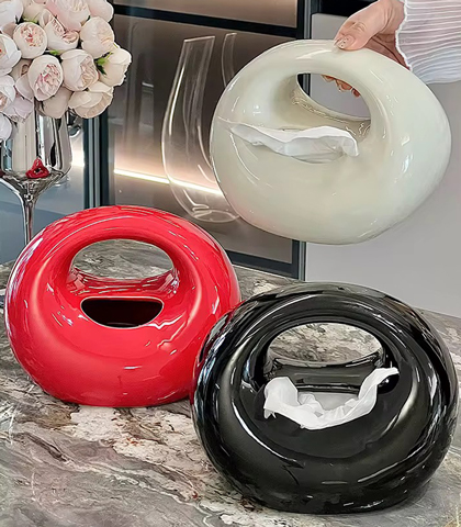 Handbag Ceramic Tissue Holder — HK Design Lebanon