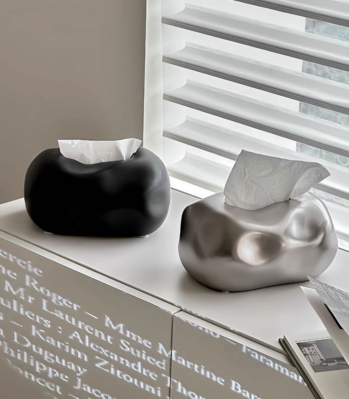Sculptural Ceramic Tissue Holder — HK Design Lebanon