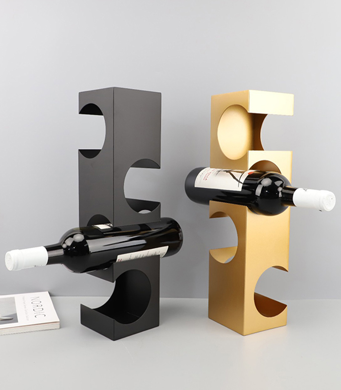Geometric Metal Wine Holder — HK Design Lebanon