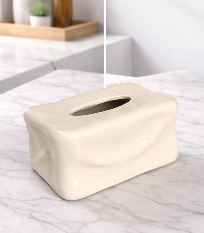 Minimal Ceramic Tissue Box — HK Design Lebanon