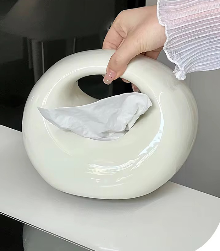 Handbag Ceramic Tissue Holder — HK Design Lebanon