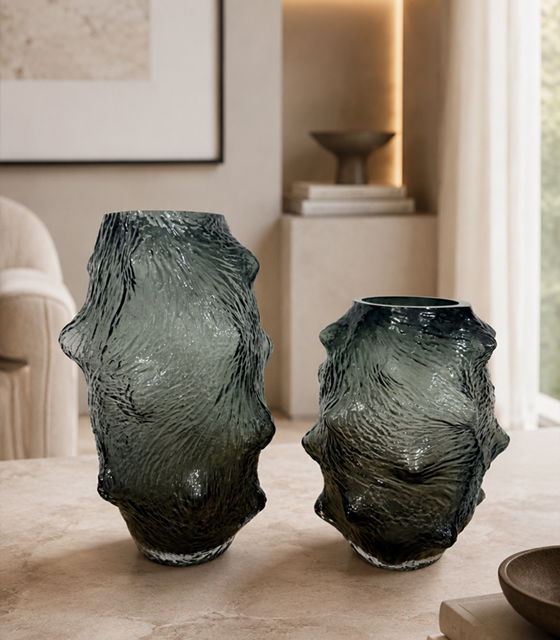 Textured Glass Vase — HK Design Lebanon