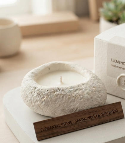 Oval Stone Scented Candle — HK Design Lebanon