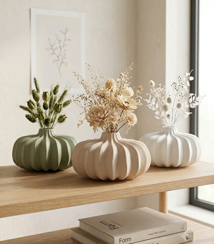 Fluted Ceramic Vase — HK Design Lebanon